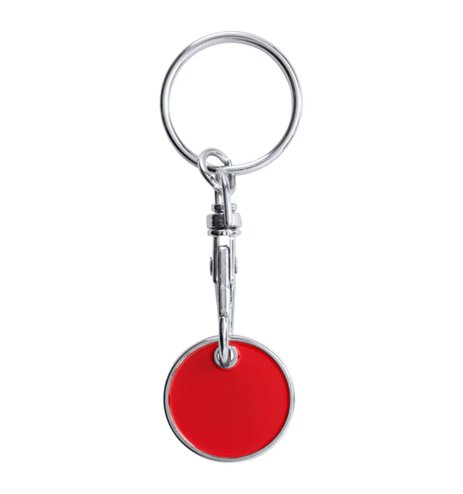 Porte-clés jeton de caddie, vue de face